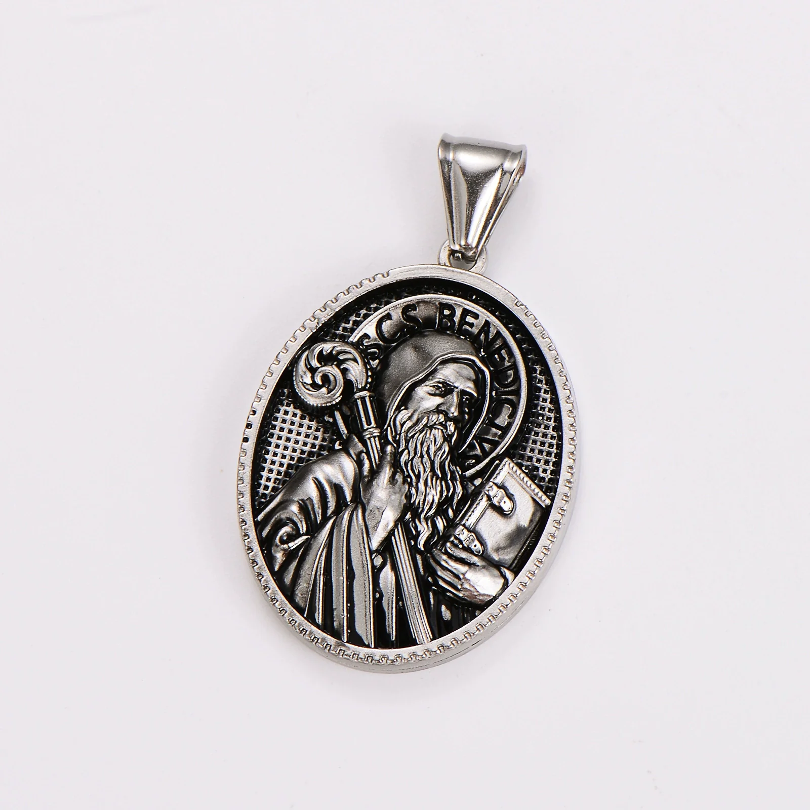 Powder Cast Saint Shaped Handheld Staff Unique Geometric Retro Pendant - Image 7