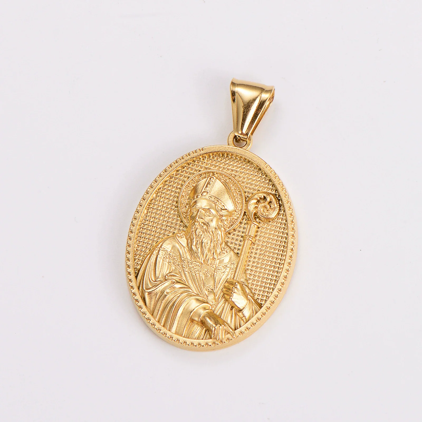 Powder Cast Saint Shaped Handheld Staff Unique Geometric Retro Pendant - Image 8
