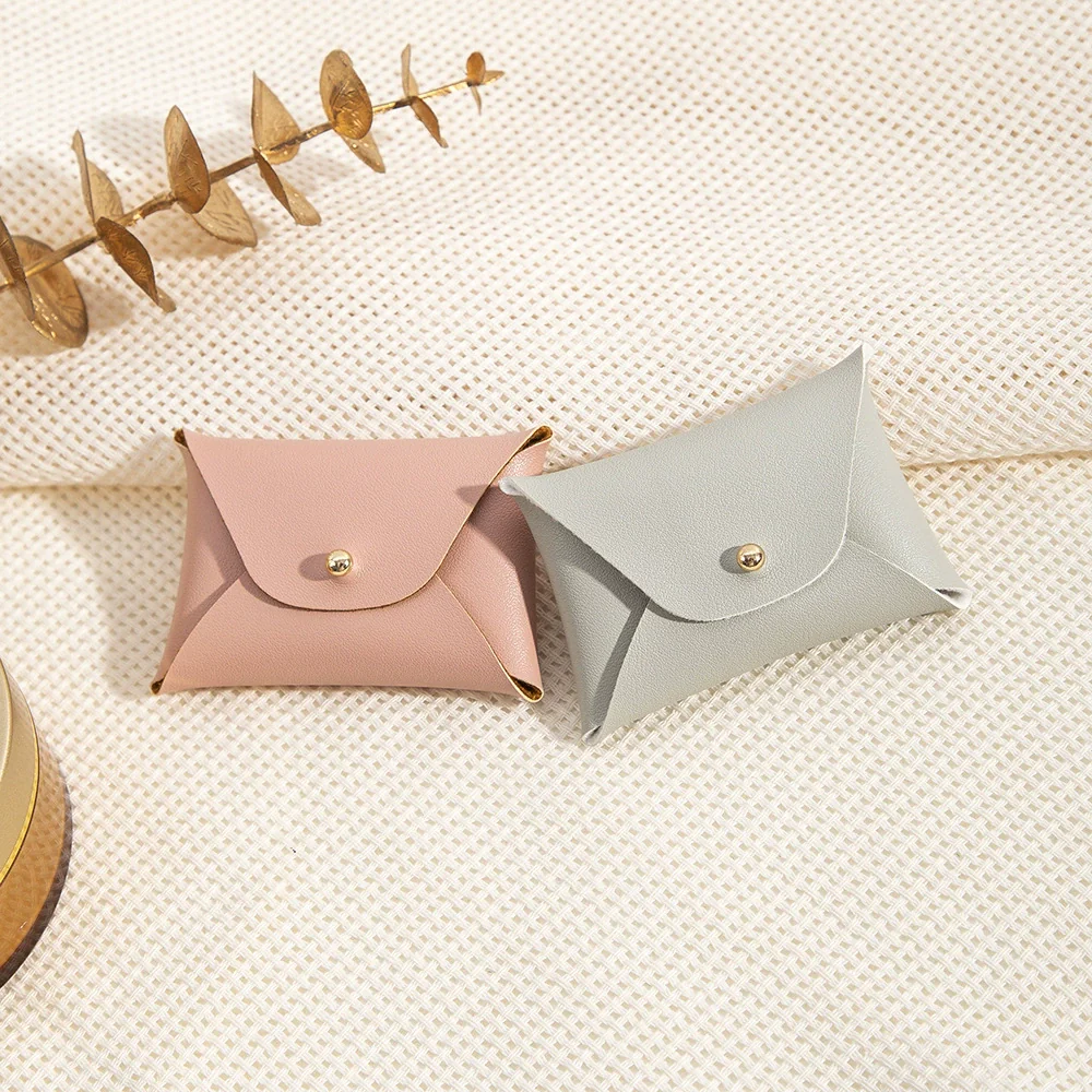 Pu Imitation Leather Jewelry Storage Bag For Ring And Necklace Packaging - Image 3