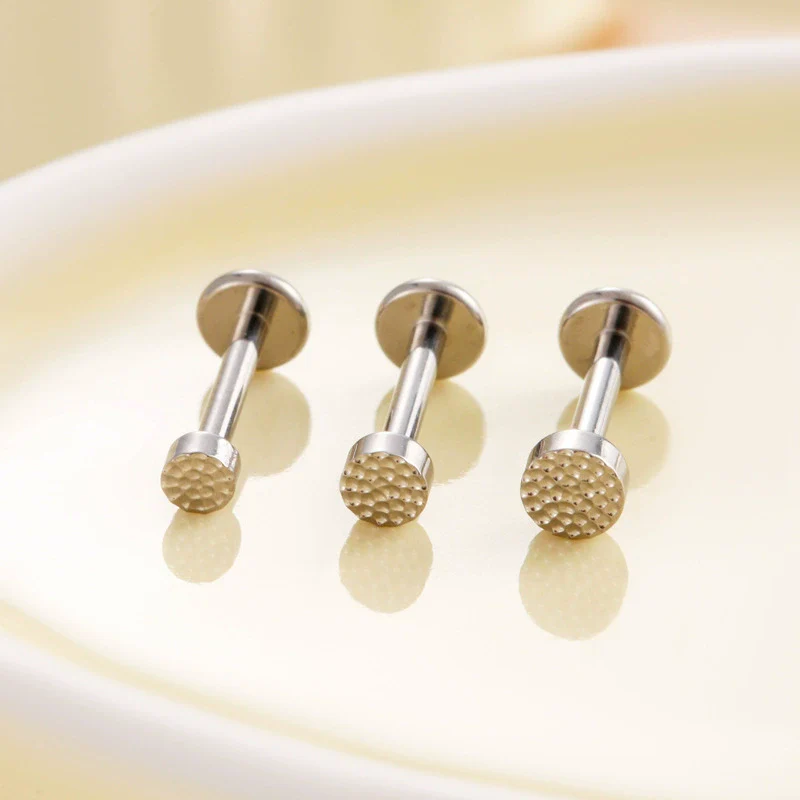 Puncture Earrings Titanium Alloy Heart Shape Electroplating For Women - Image 2