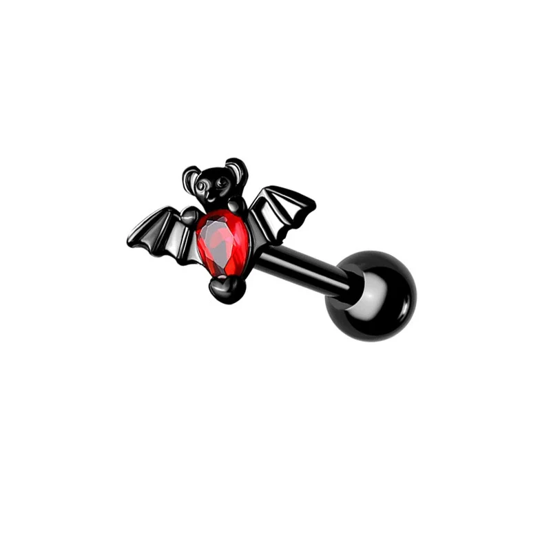 Puncture Jewelry Stainless Steel And Copper Bat Nose Ring Inverted Belly Button Ring Breast Ring Industrial Earrings Geometric Style Electroplated Unisex - Image 18