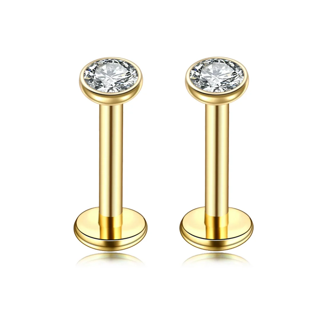 Puncture Jewelry Stainless Steel Heartshaped Lip Nail With Zircon And Electroplating Treatment - Image 10