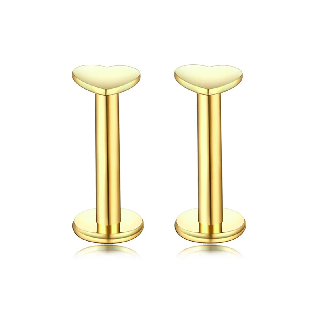 Puncture Jewelry Stainless Steel Heartshaped Lip Nail With Zircon And Electroplating Treatment - Image 11