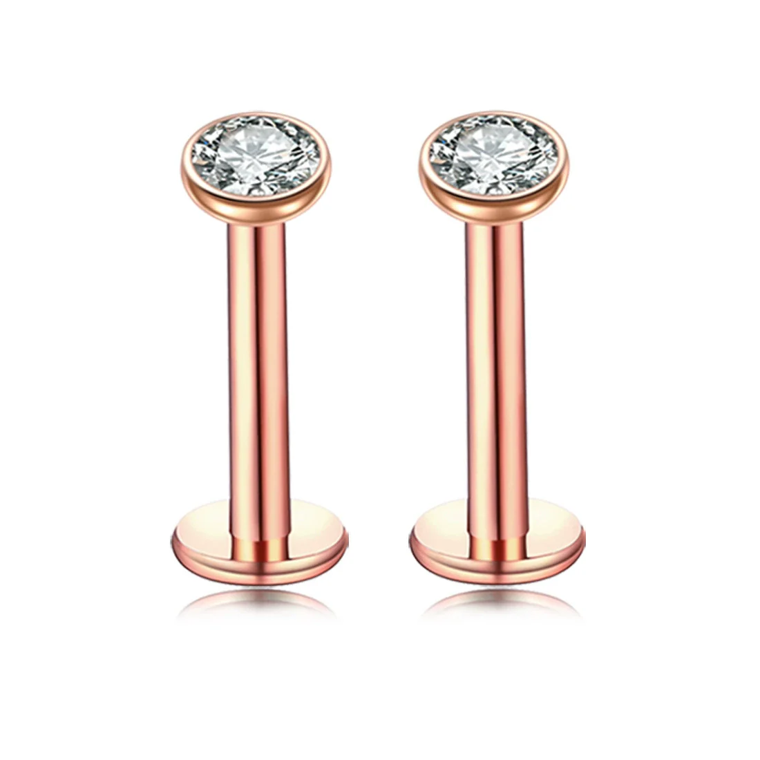 Puncture Jewelry Stainless Steel Heartshaped Lip Nail With Zircon And Electroplating Treatment - Image 13