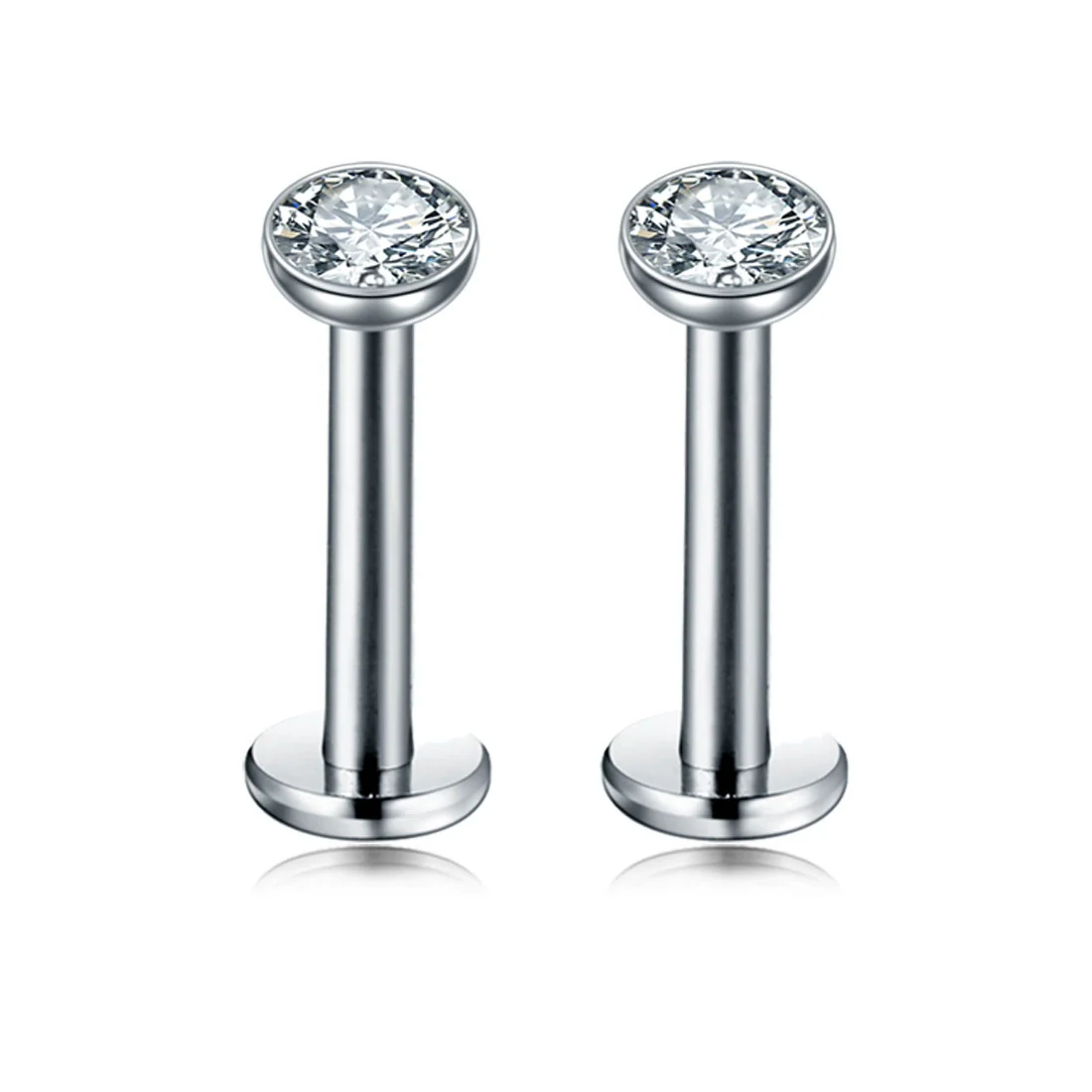Puncture Jewelry Stainless Steel Heartshaped Lip Nail With Zircon And Electroplating Treatment - Image 5