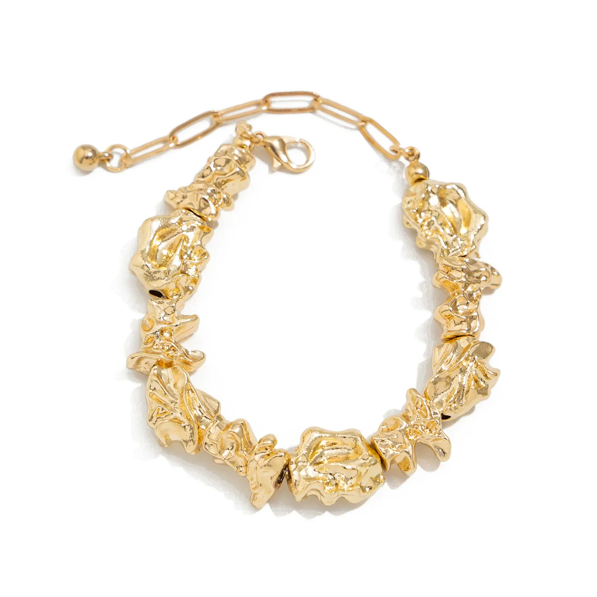 Punk Style Metal Geometric Fold Necklace For Women With Electroplating - Image 8
