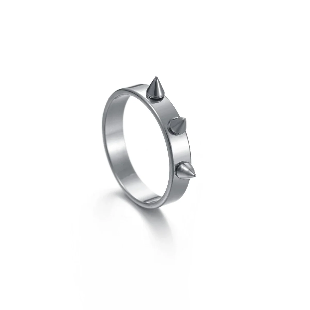 Punk Style Stainless Steel Geometric Electroplated Selfdefense Antiwolf Ring Unisex Couple Jewelry - Image 4