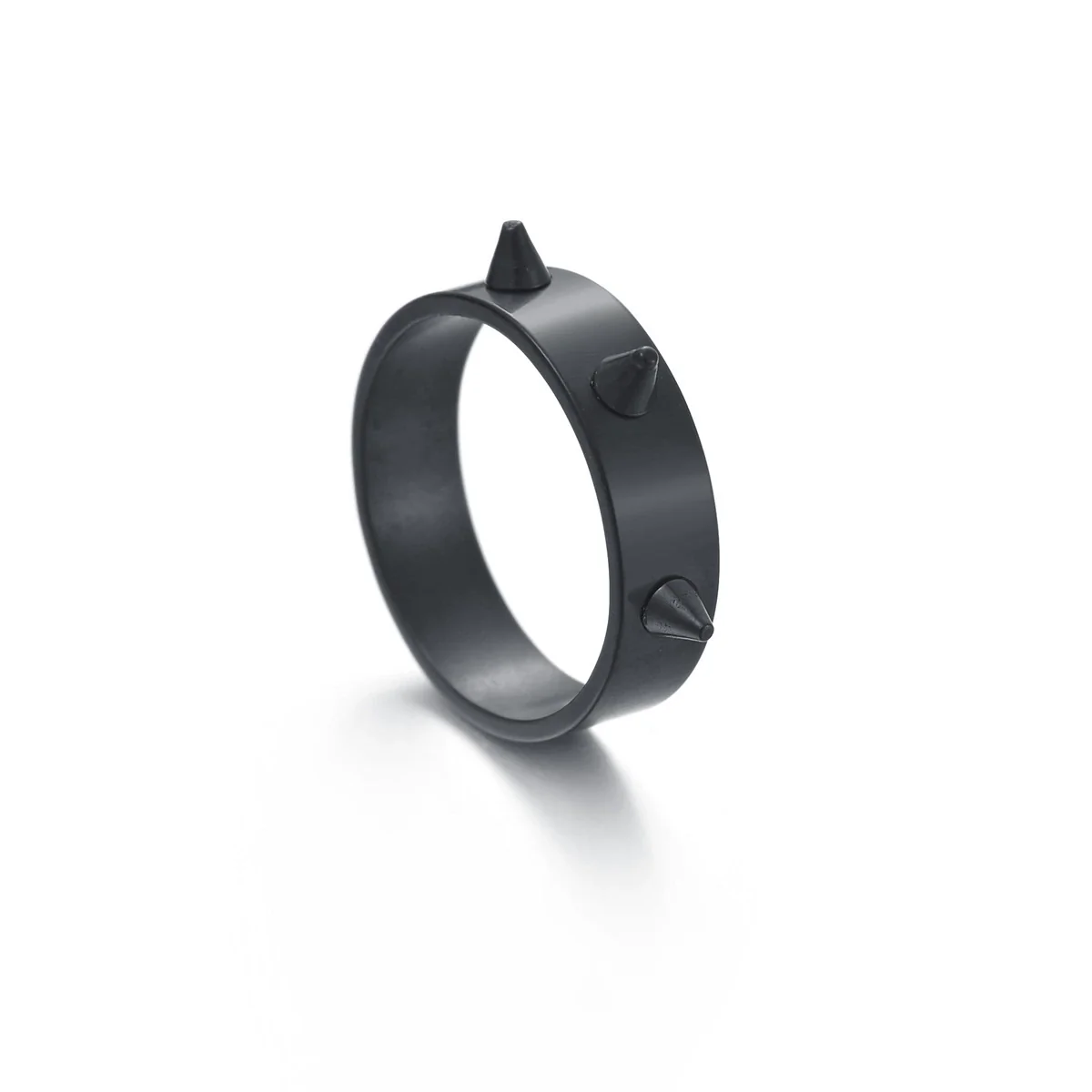 Punk Style Stainless Steel Geometric Electroplated Selfdefense Antiwolf Ring Unisex Couple Jewelry - Image 7