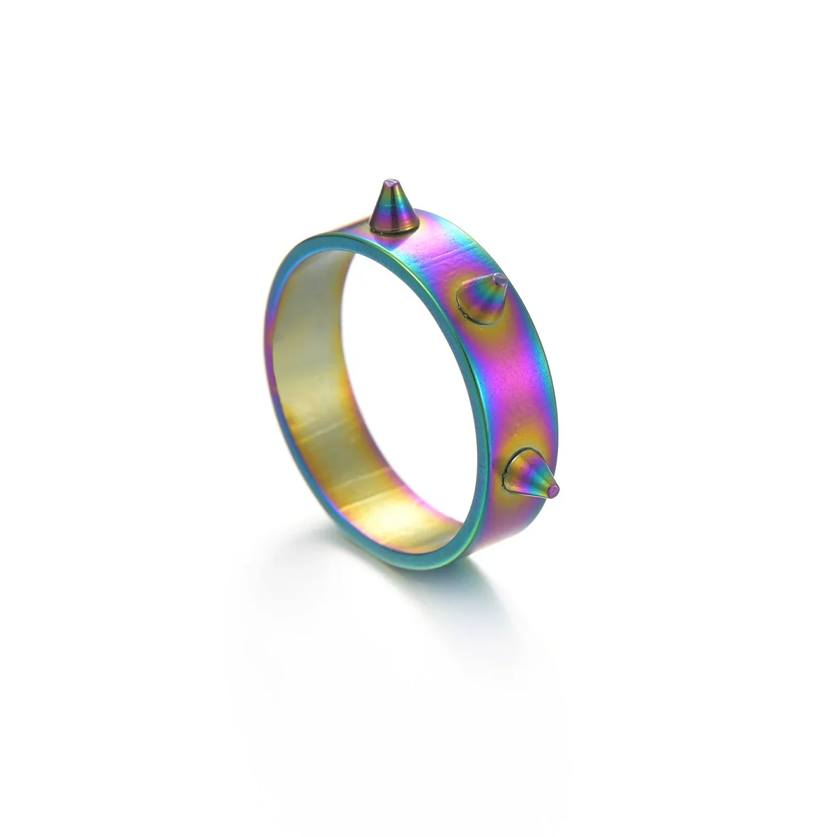 Punk Style Stainless Steel Geometric Electroplated Selfdefense Antiwolf Ring Unisex Couple Jewelry - Image 8