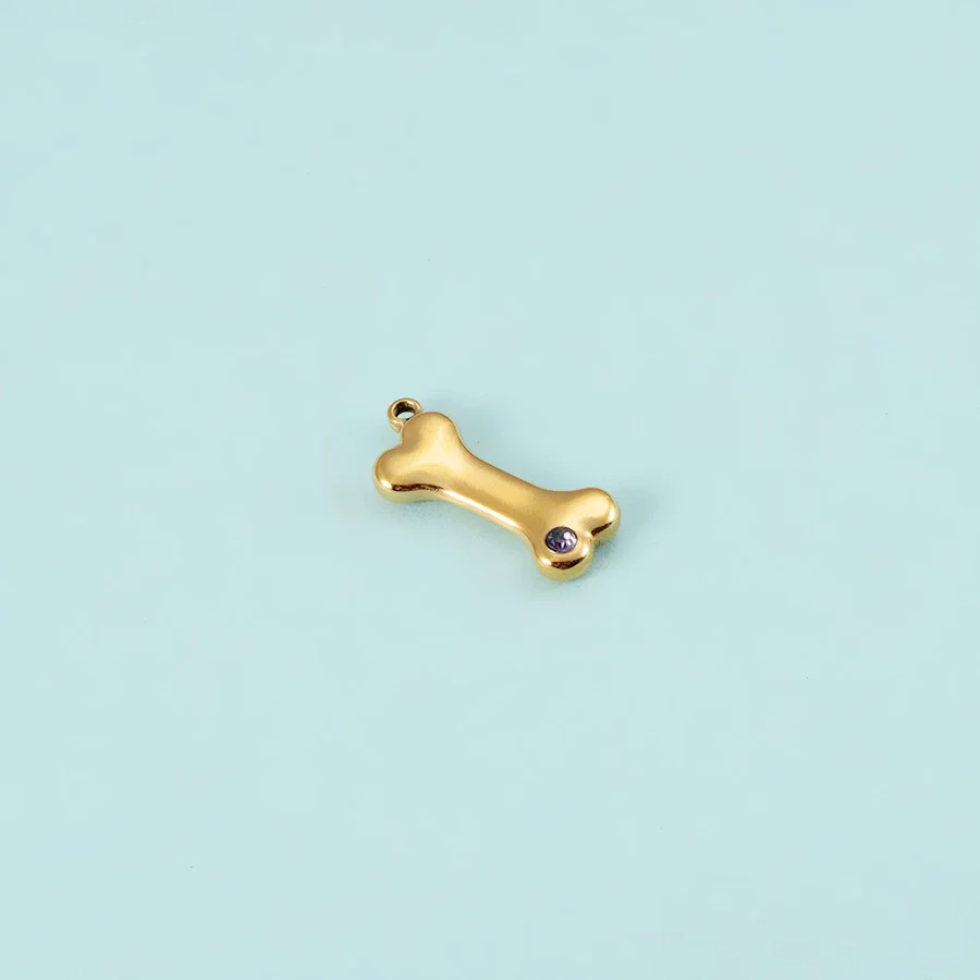 Puppy Bone Pendant Jewelry Accessories Stainless Steel Inlaid Electroplating - Image 19