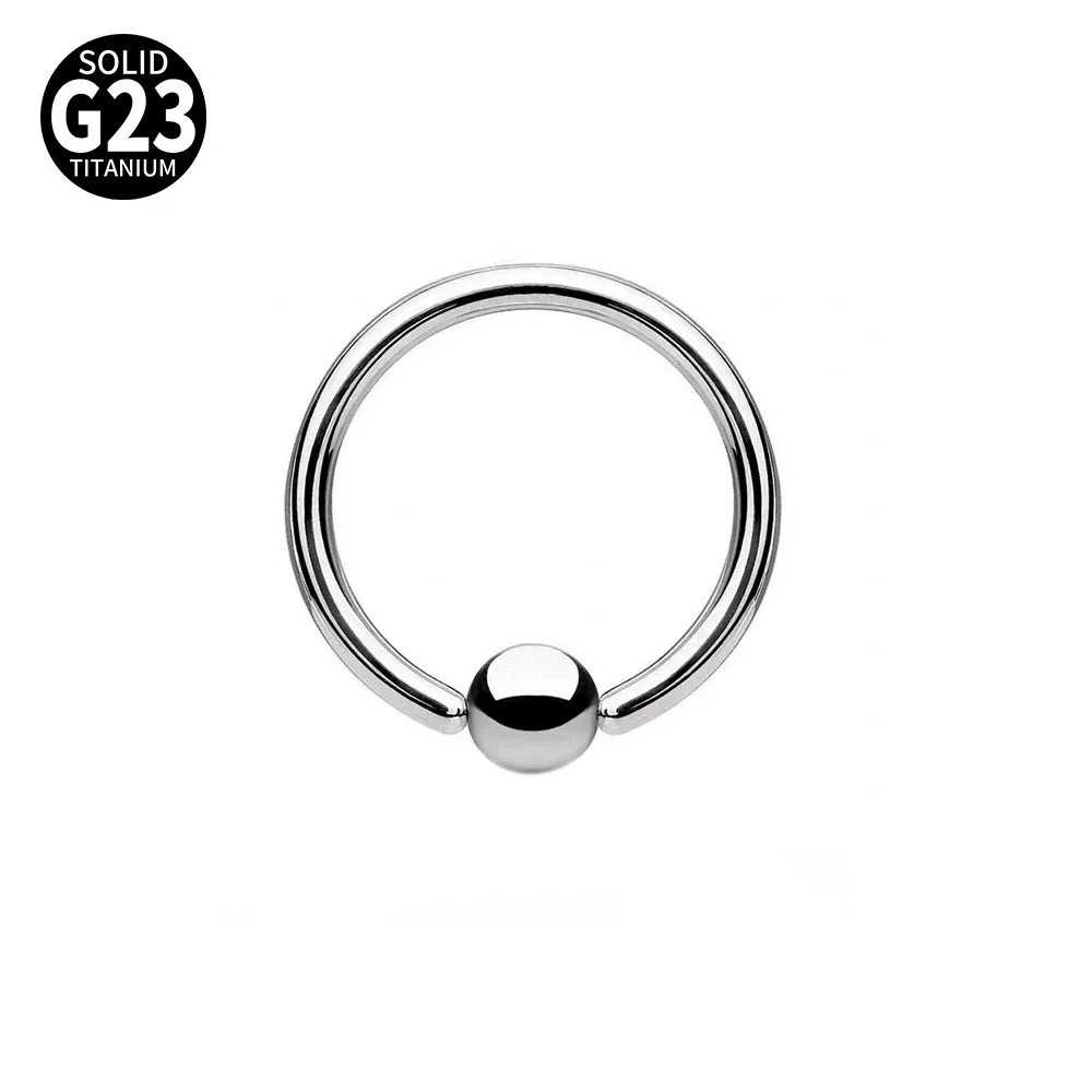 Pure Titanium Lip Ring Nose Ring Ear Bone Ring Breast Ring Personality Piercing Electroplated - Image 24