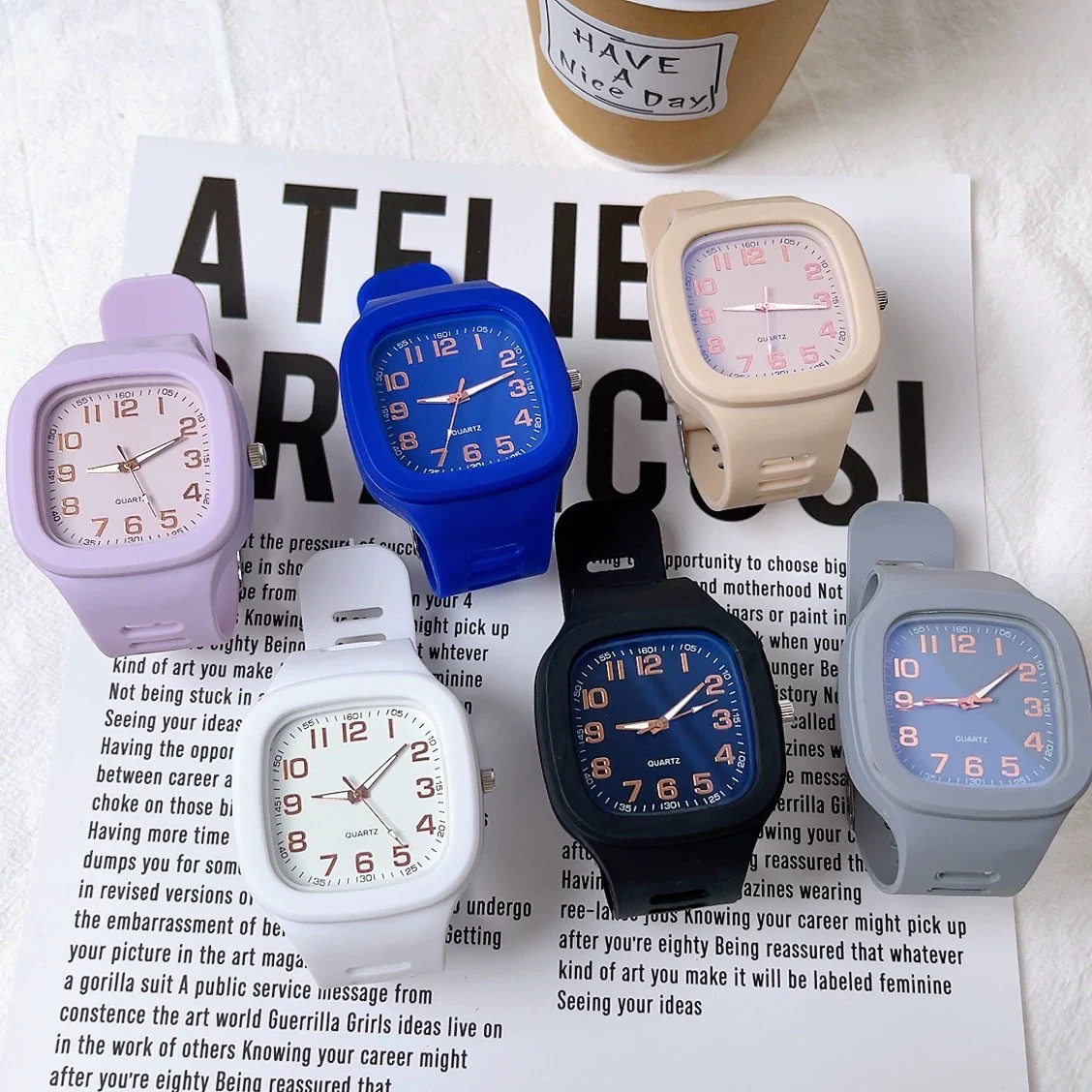 Quartz Digital Watch Metal Round Dial For Students Fashion Trend Wholesale - Image 5