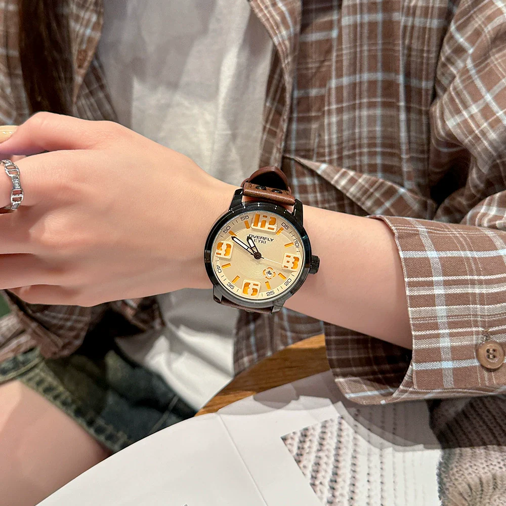 Quartz Watch Alloy Casual Round Couple Belt - Image 2