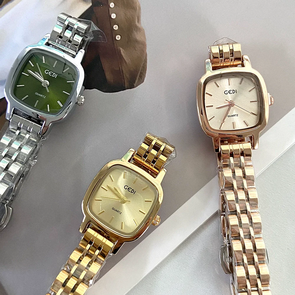 Quartz Watch Alloy Strap Square Dial Female Casual Style - Image 2