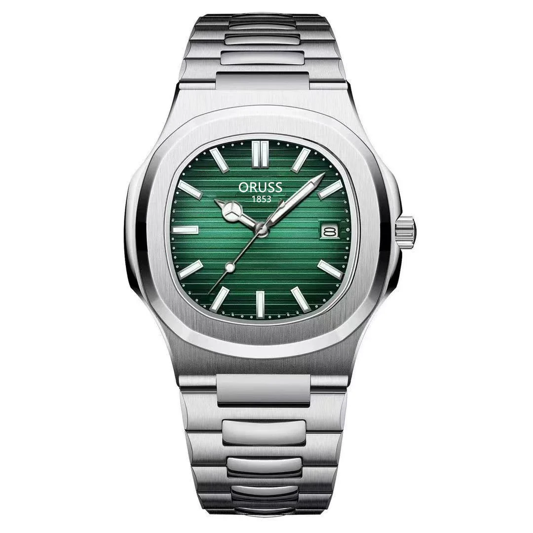 Quartz Watch Fine Steel Square Dial Fashion Business Style - Image 7