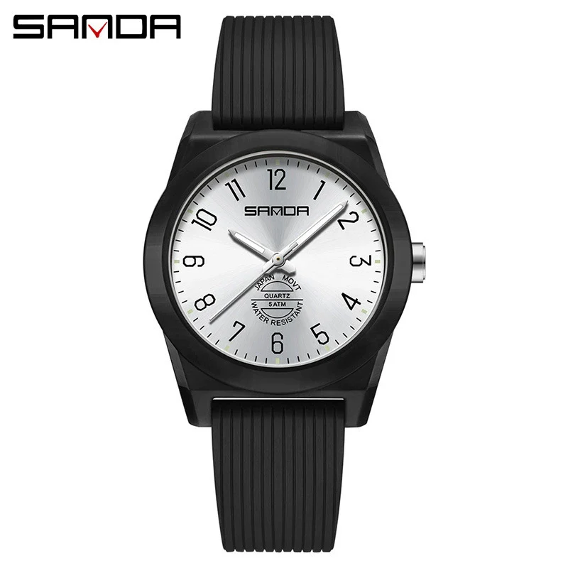 Quartz Watch Tpu Strap Abs Case Round Dial Casual Style Student Waterproof - Image 14