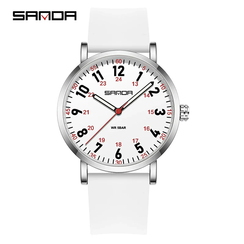 Quartz Watch Zinc Alloy Case Silicone Strap Round Dial Student Casual Temperament Women's Watch - Image 7