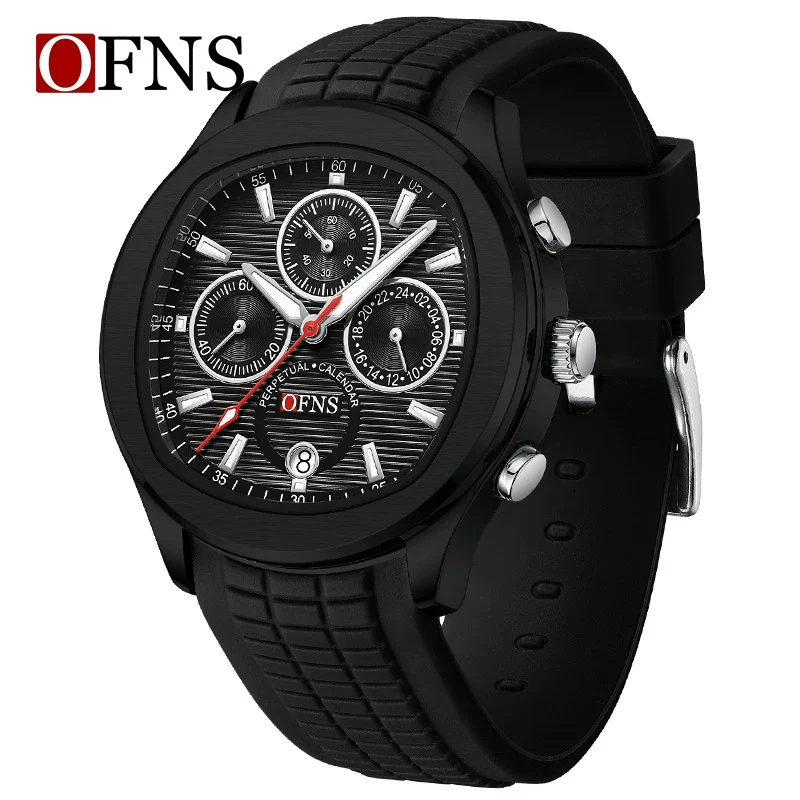 Quartz Watch Zinc Alloy Gas Rubber Strap Round For Teenagers And Students Fashionable Multifunction - Image 3