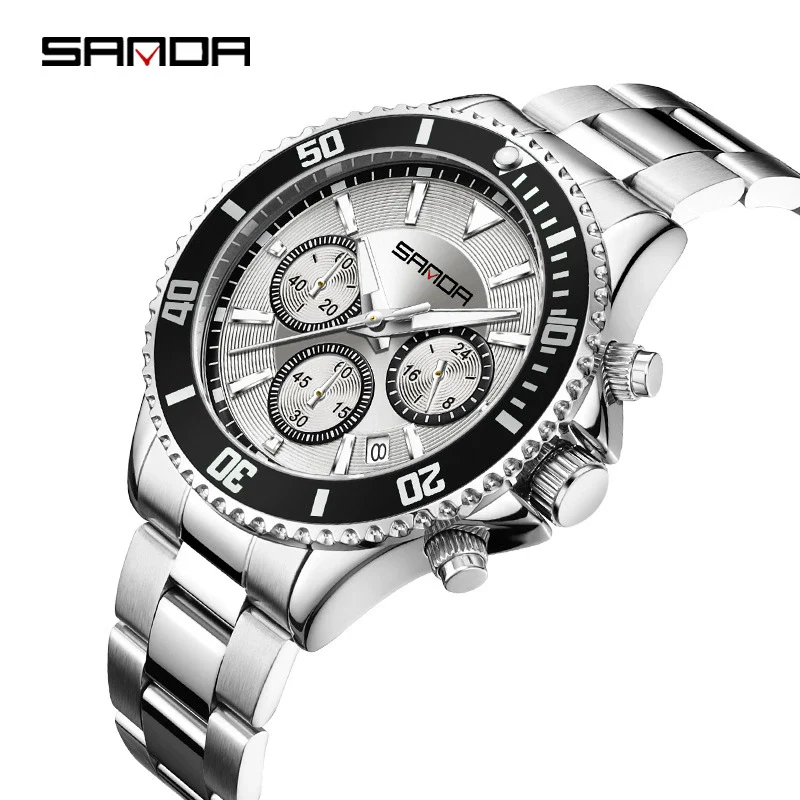 Quartz Watch Zinc Alloy Mineral Tempered Glass Solid Steel Strip Round Dial Women's Fashionable Waterproof - Image 2