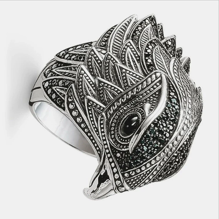 Retro Style Alloy Eagle Ring For Men With Electroplating Treatment - Image 4