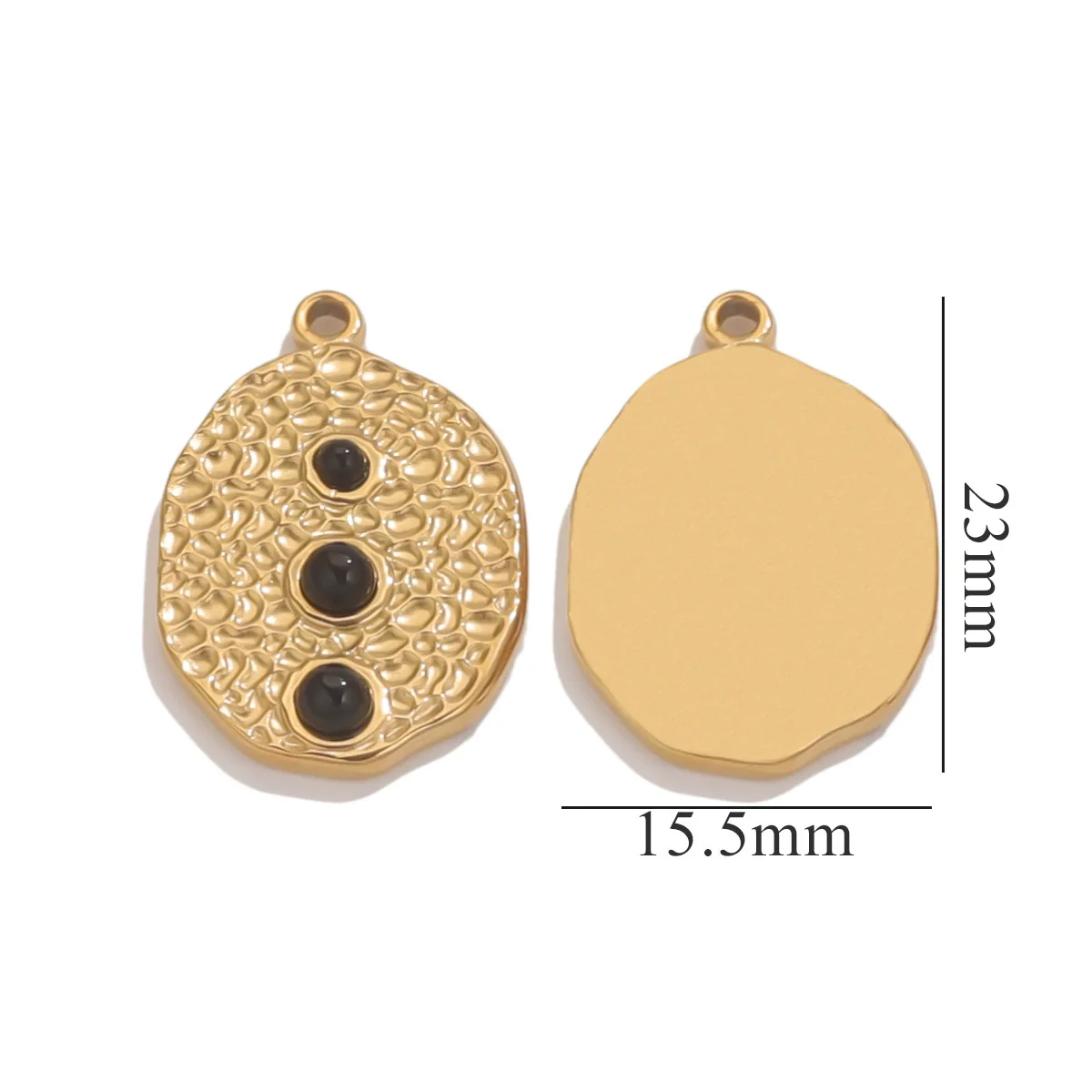 Retro Titanium Steel Necklace With Natural Stone Tiger Eye And Angel Pattern Electroplating Treatment Diy Pendant Jewelry Accessories - Image 6