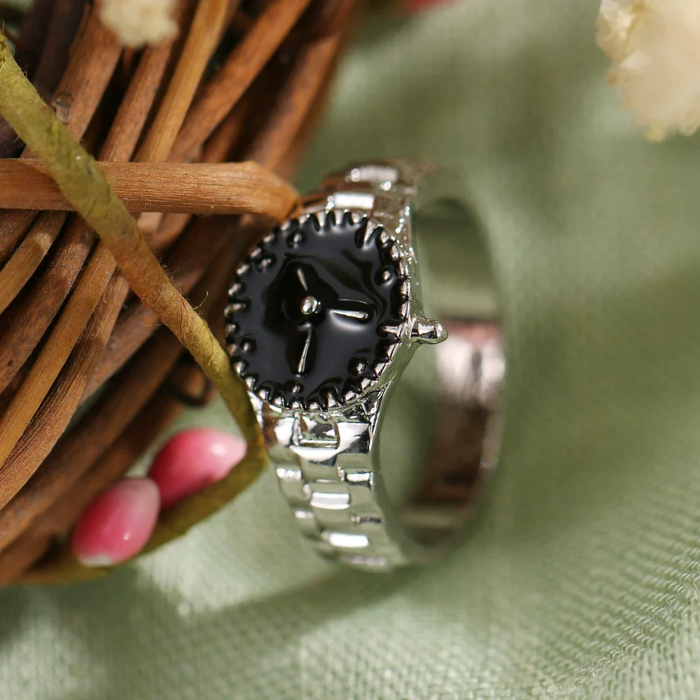 Ring Alloy Geometric Electroplating Unisex Style - Image 4
