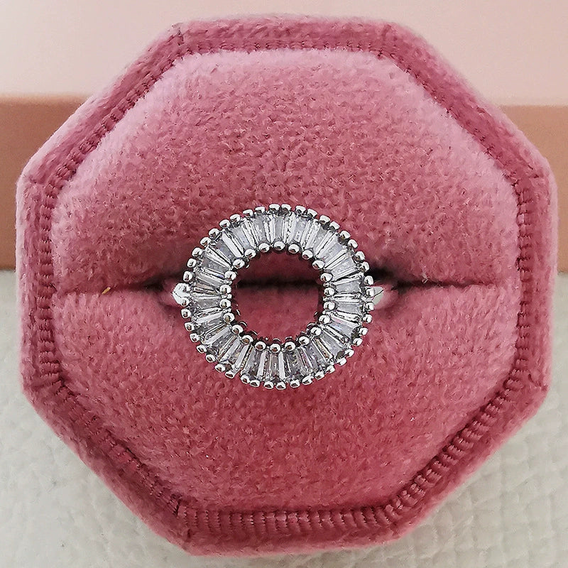 Ring Copper Geometric Style Electroplating Opening Adjustable Women's - Image 17