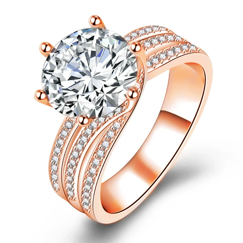 Ring Highgrade Zircon Rotating Twist Geometric Pattern Electroplated For Women And Unisex - Image 6