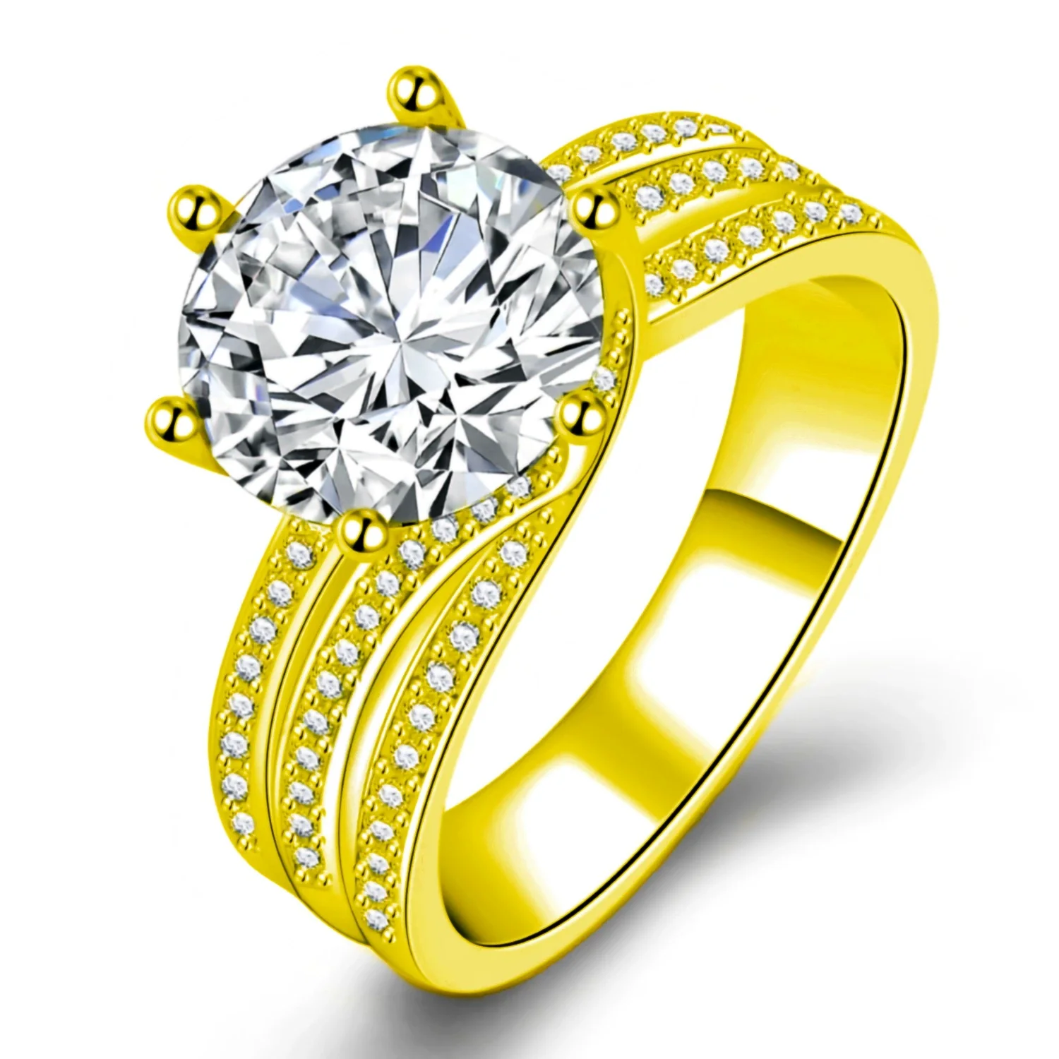 Ring Highgrade Zircon Rotating Twist Geometric Pattern Electroplated For Women And Unisex - Image 8