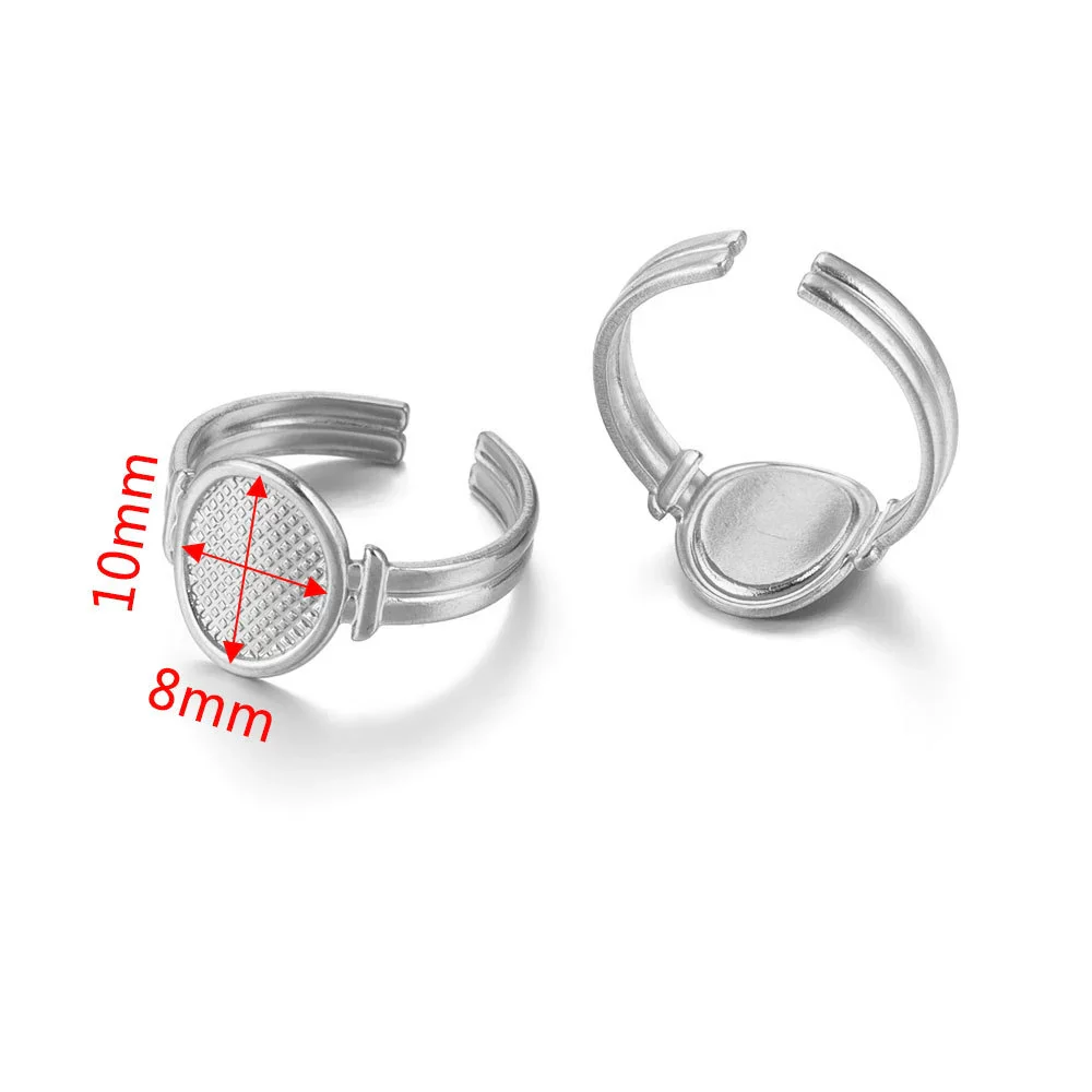 Ring Holder Stainless Steel Round Titanium Steel 18K Gold Plated Electroplating Jewelry Blank Tray - Image 16