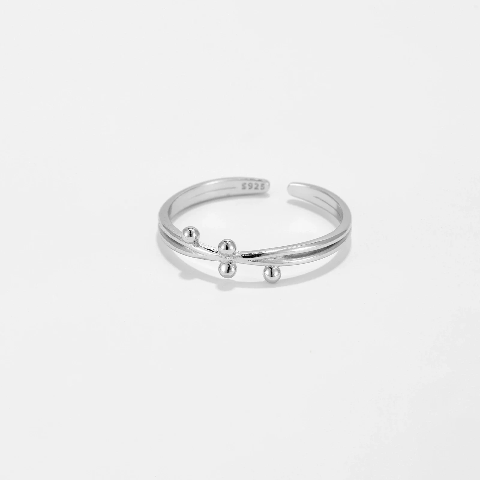 Ring S925 Sterling Silver Microinlaid Zircon Geometric Electroplated Fashion Jewelry For Women And Unisex - Image 4