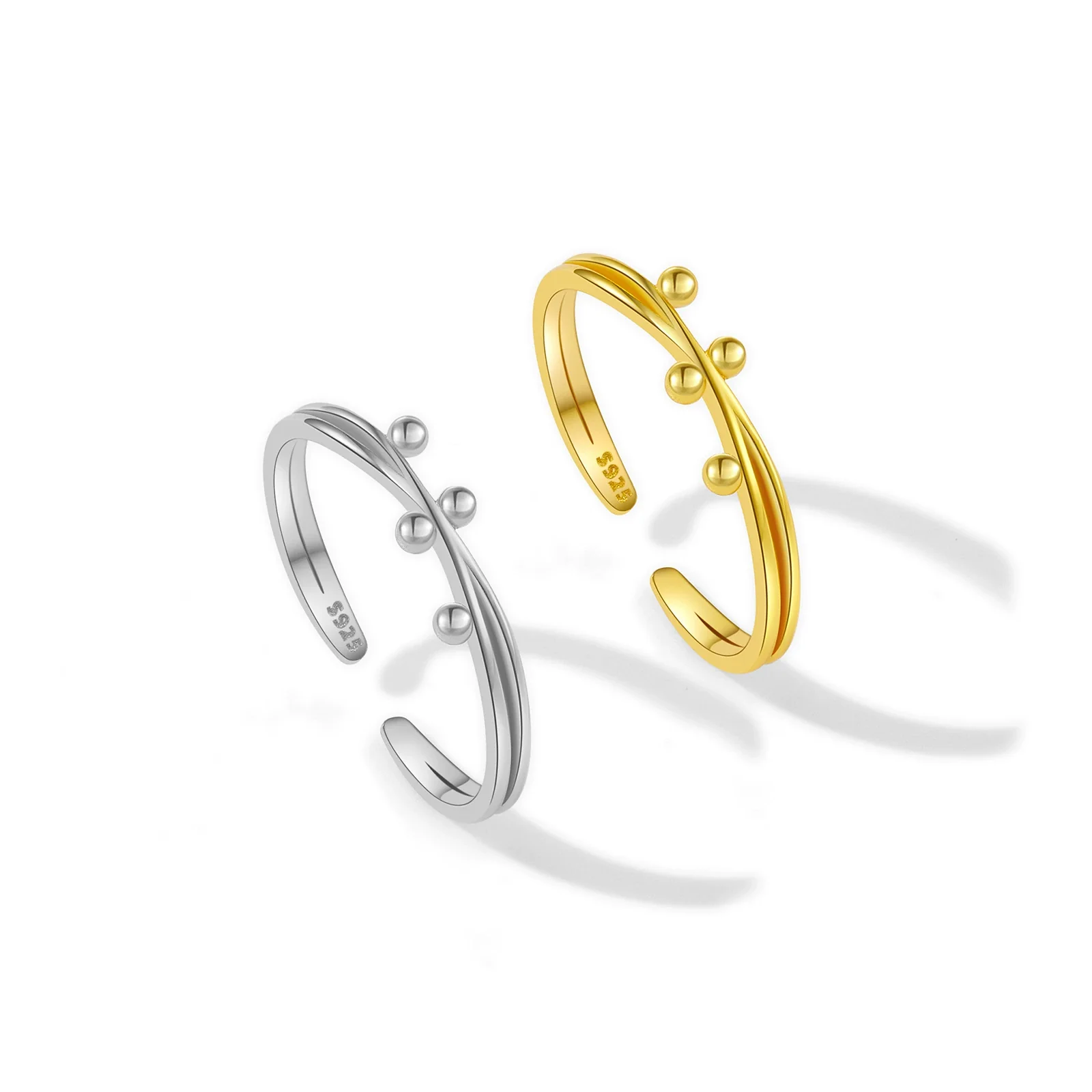 Ring S925 Sterling Silver Microinlaid Zircon Geometric Electroplated Fashion Jewelry For Women And Unisex - Image 5