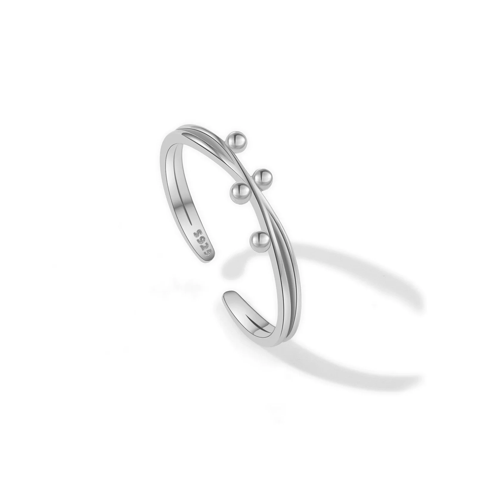 Ring S925 Sterling Silver Microinlaid Zircon Geometric Electroplated Fashion Jewelry For Women And Unisex - Image 6