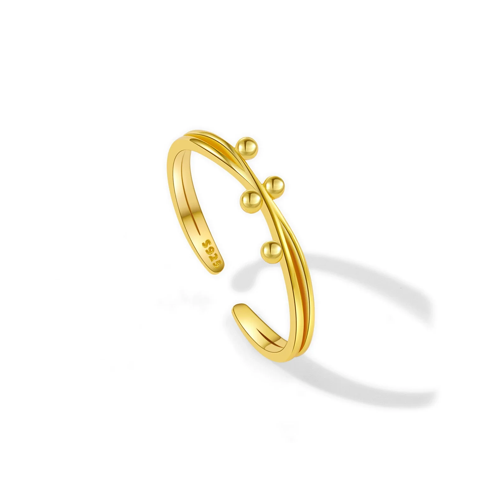 Ring S925 Sterling Silver Microinlaid Zircon Geometric Electroplated Fashion Jewelry For Women And Unisex - Image 7