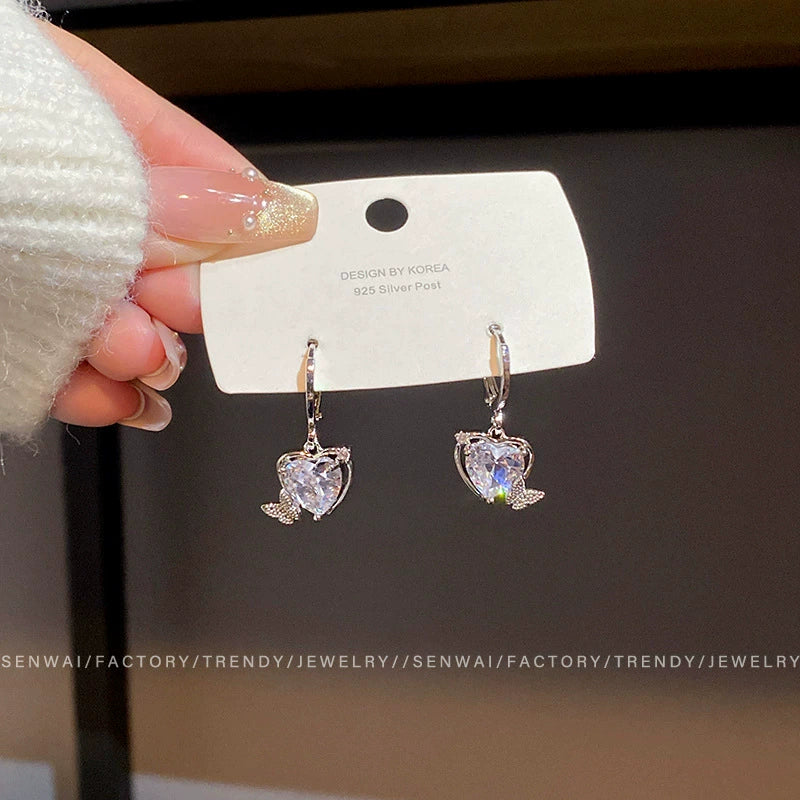 S925 Silver Butterfly Stud Earrings For Women Zircon Pearl Electroplated Light Luxury Niche Highend Minimalist Geometric - Image 28