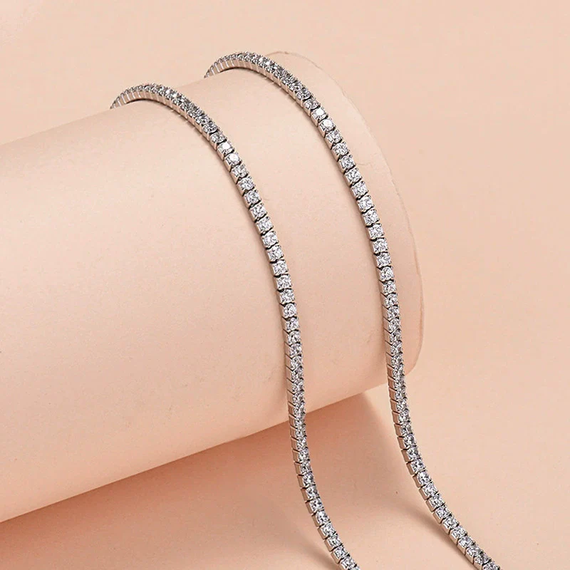 S925 Sterling Silver Geometric Zircon Women's Bracelet
