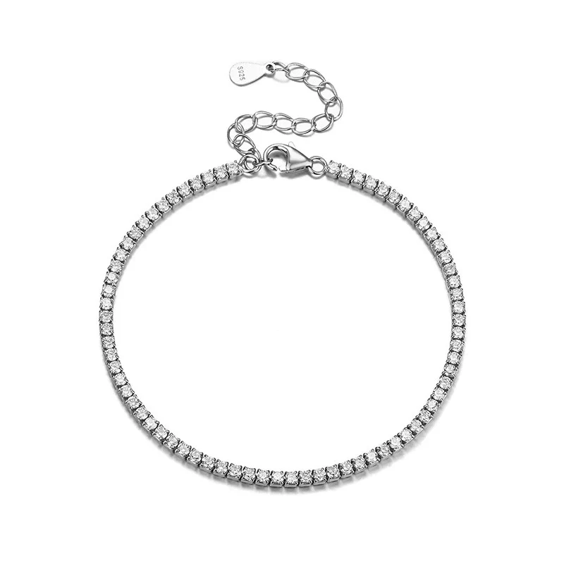 S925 Sterling Silver Geometric Zircon Women's Bracelet - Image 4