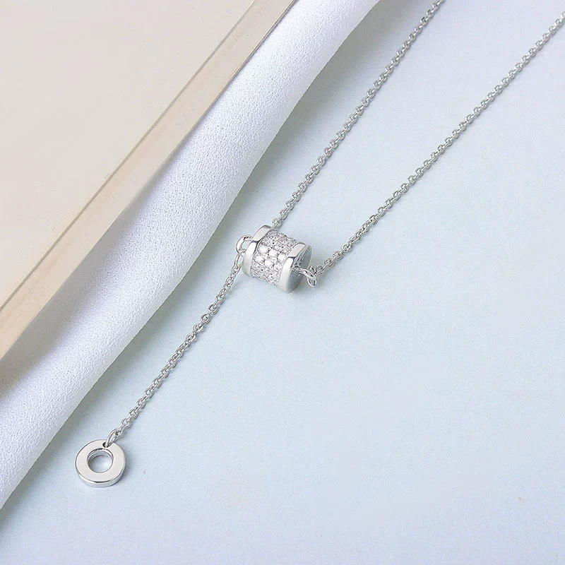 S925 Sterling Silver Pendant Necklace With Small Waist Design Electroplating Process - Image 6