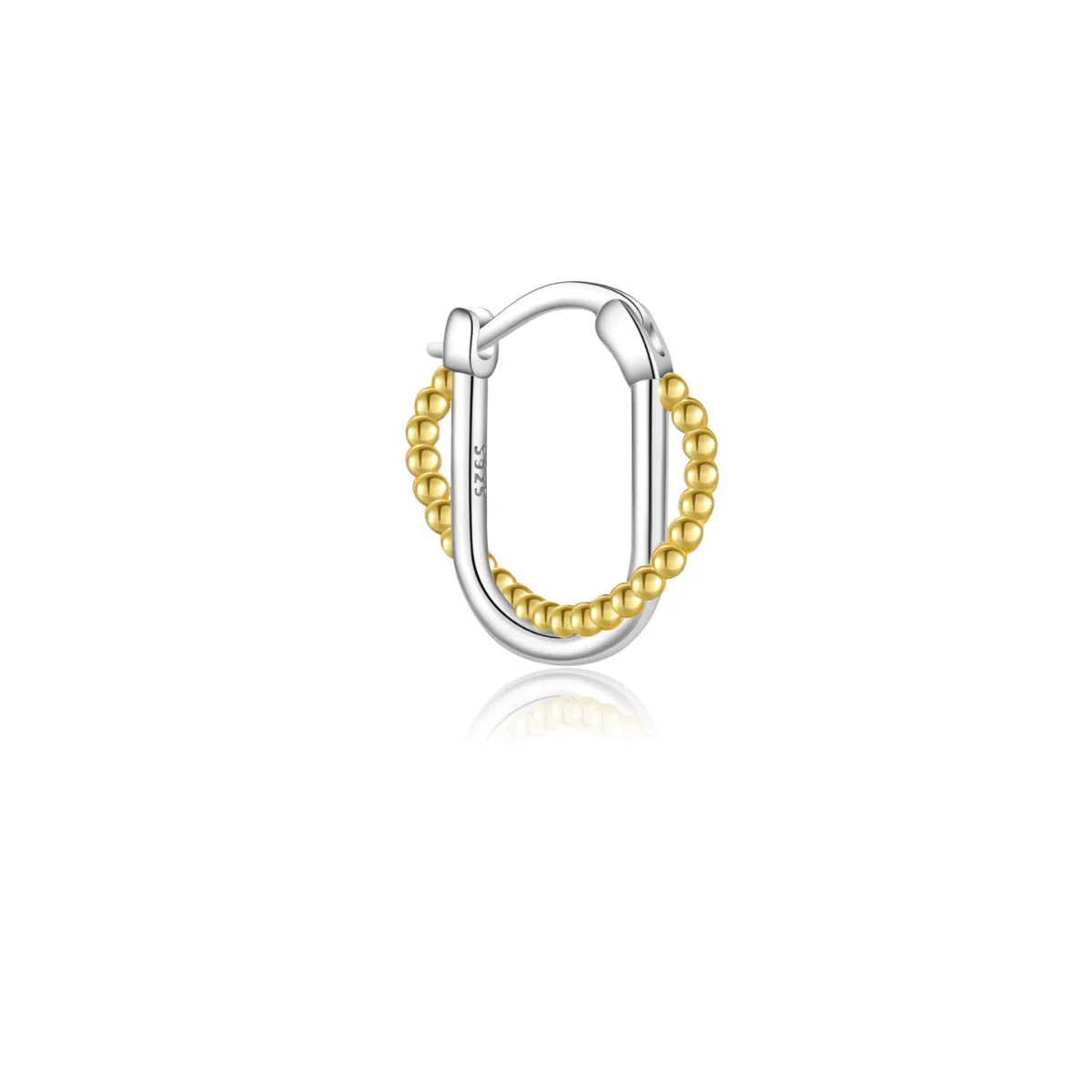 S925 Sterling Silver Women's Geometric Electroplated Fashion Ear Jewelry - Image 5