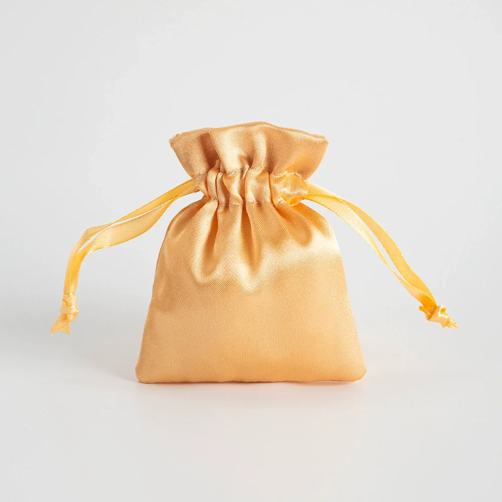 Satin Cloth Drawstring Bag For Jewelry Storage With Silk Screen Printing - Image 6