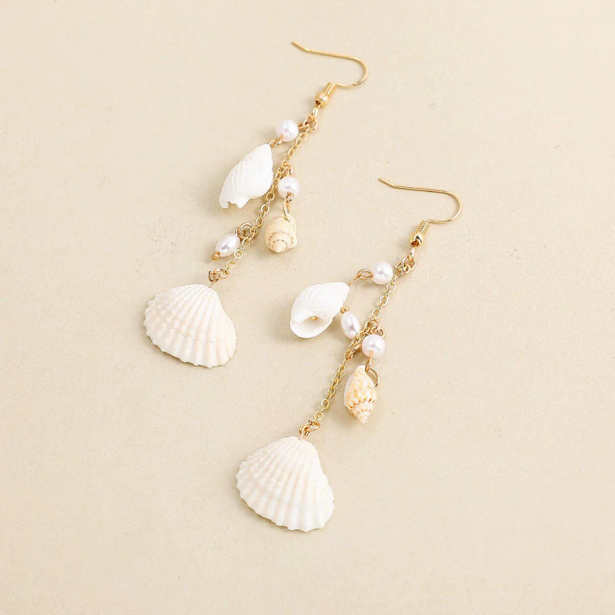 Shell Pearl Tassel Women's Long Elegant Fresh Minimalist Retro Earrings