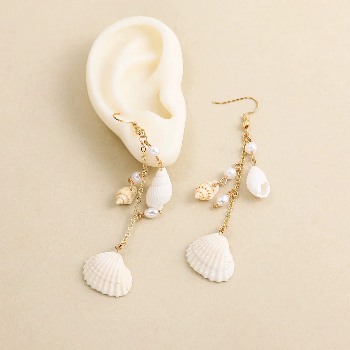 Shell Pearl Tassel Women's Long Elegant Fresh Minimalist Retro Earrings - Image 3
