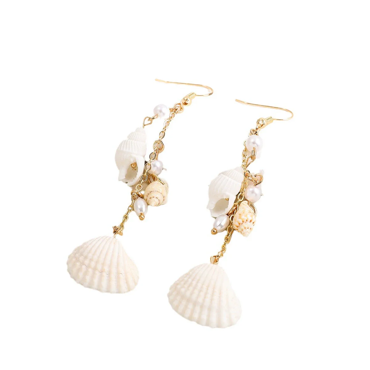 Shell Pearl Tassel Women's Long Elegant Fresh Minimalist Retro Earrings - Image 5