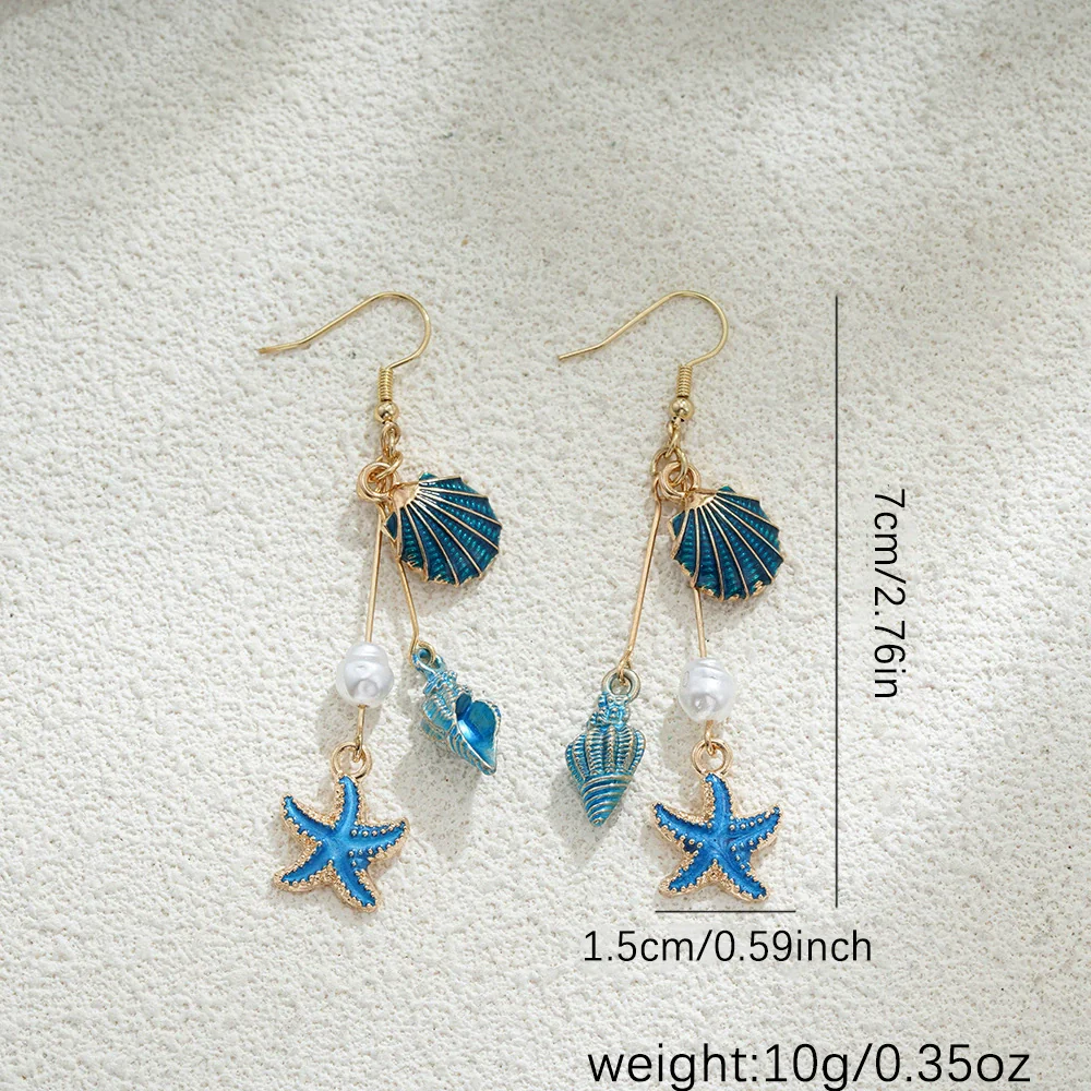 Shell Pearl Tassel Women's Long Elegant Fresh Minimalist Retro Earrings - Image 6