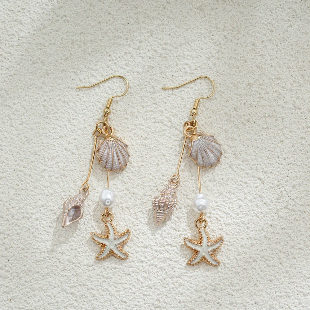 Shell Pearl Tassel Women's Long Elegant Fresh Minimalist Retro Earrings - Image 9