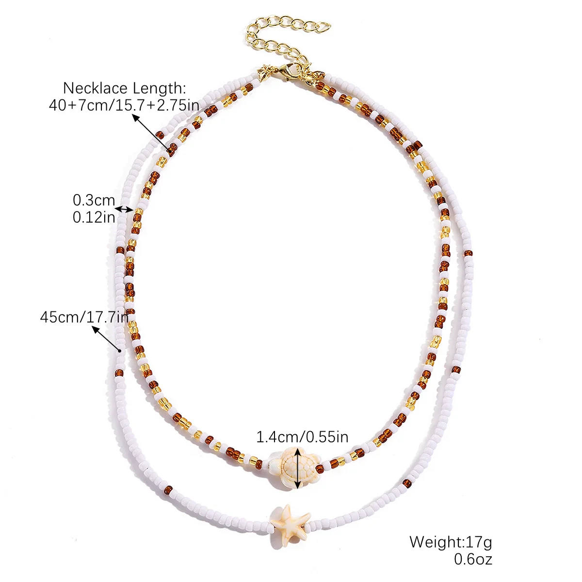 Shell Pendant Necklace With Pearl Chain Star Geometric Animal Zodiac Pure Handmade For Women - Image 9