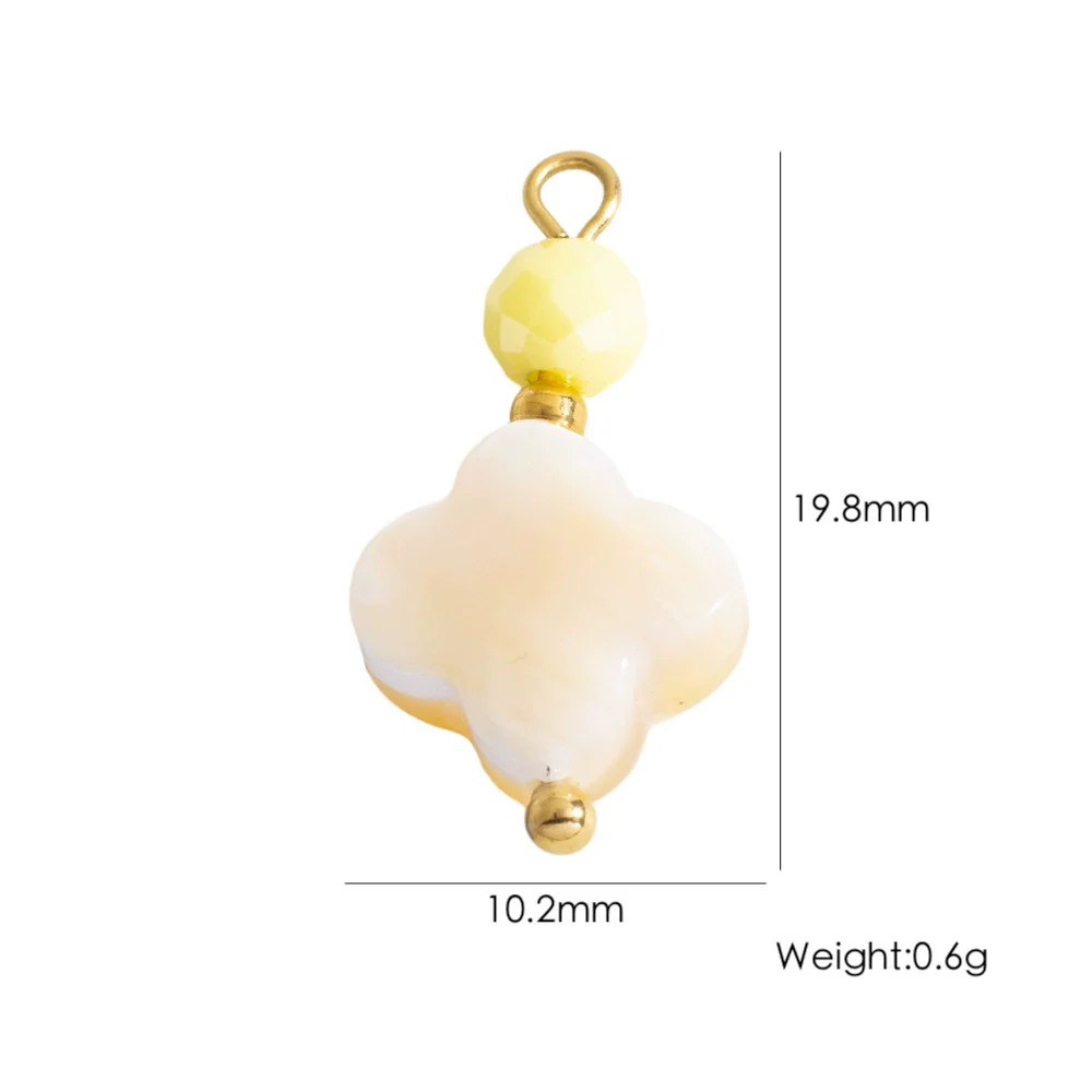 Shell Stainless Steel Accessories Handmade Geometric Fivepointed Star Flower Pendant - Image 8