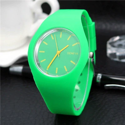 Silicone Alloy Watch Round Dial Leisure Style For Men And Women - Image 9