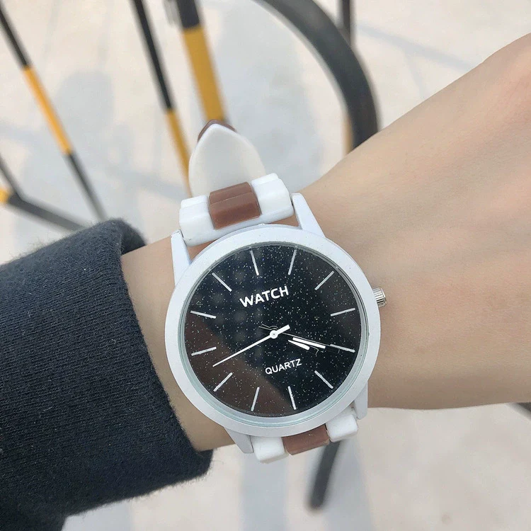 Silicone Band Watch Alloy Case Round Dial Casual Style - Image 2