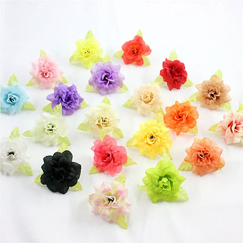 Silk Flower Handmade Small Rose Flower Head Flower Hairpin Wreath